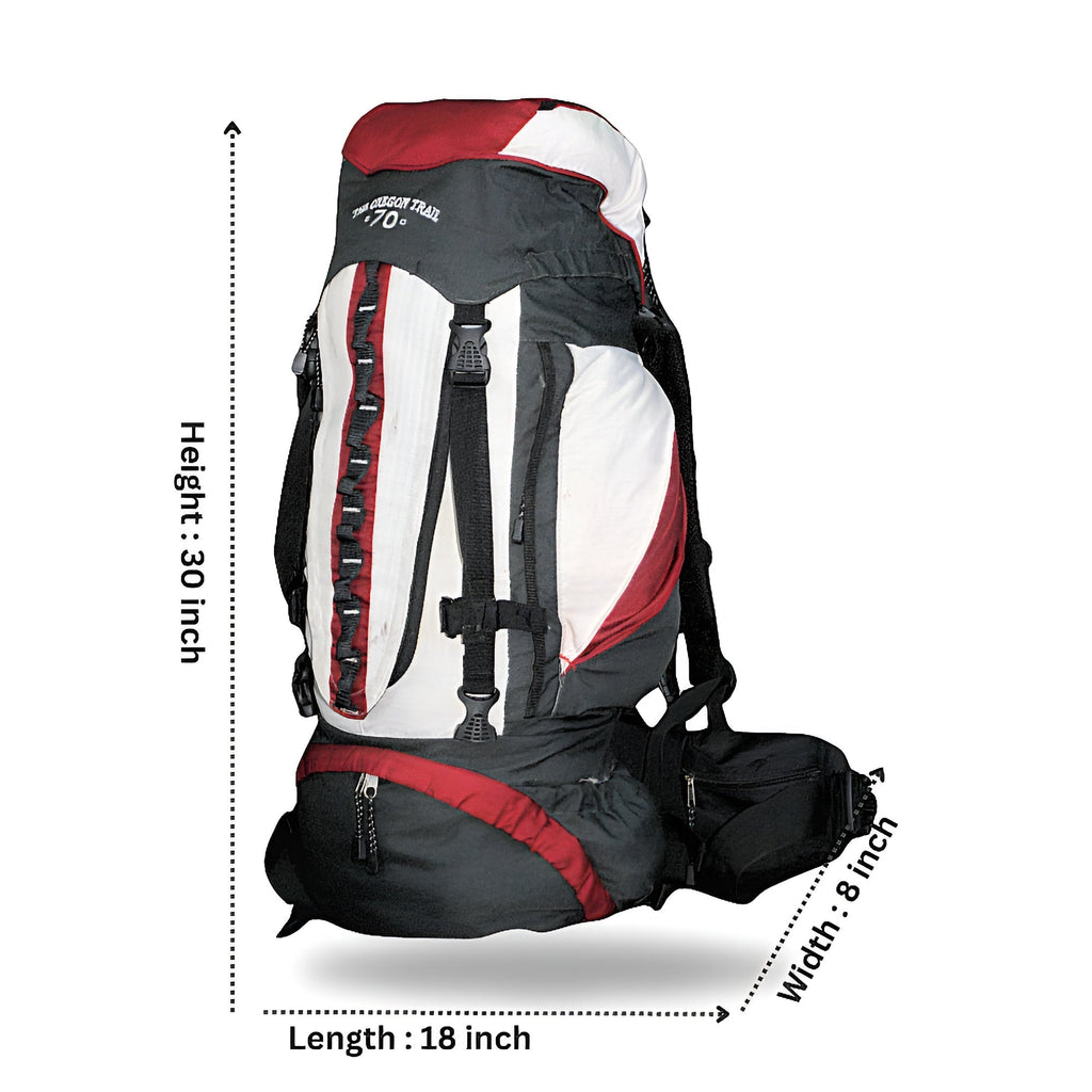Imported Oregon Trail 70L Travel Backpack – Durable Hiking, Trekking & Camping Gear