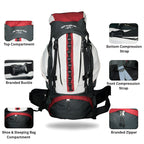 Mega Deal – 70L Hiking Bag(Aluminum Rods)  + waist Bag + Rain Coat | Save 700 with HikerMart