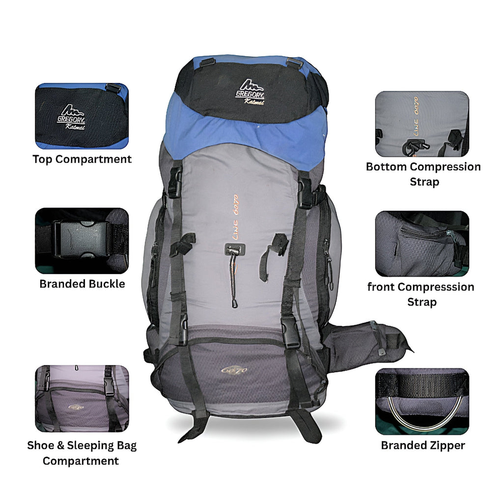 Imported 65L Gregory Katmai Hiking & Travel Backpack – Lightweight & Comfortable