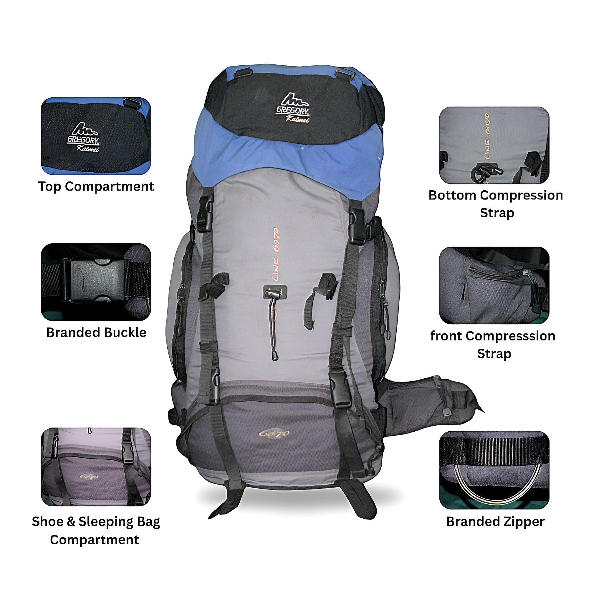 Imported 65L Gregory Katmai Hiking & Travel Backpack – Lightweight & Comfortable