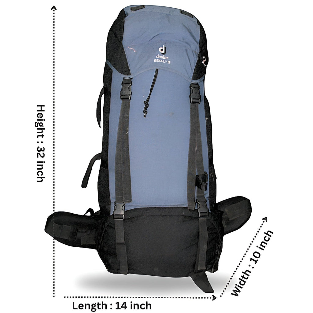 Mega Deal – 70L Hiking Bag(Aluminum Rods)  + String Bag + Rain Coat | Save 1000 with HikerMart