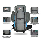 Mega Adventure Deal – 70L Hiking Bag(Aluminum Rods)  + String Bag + Rain Coat | Save 700 with HikerMart