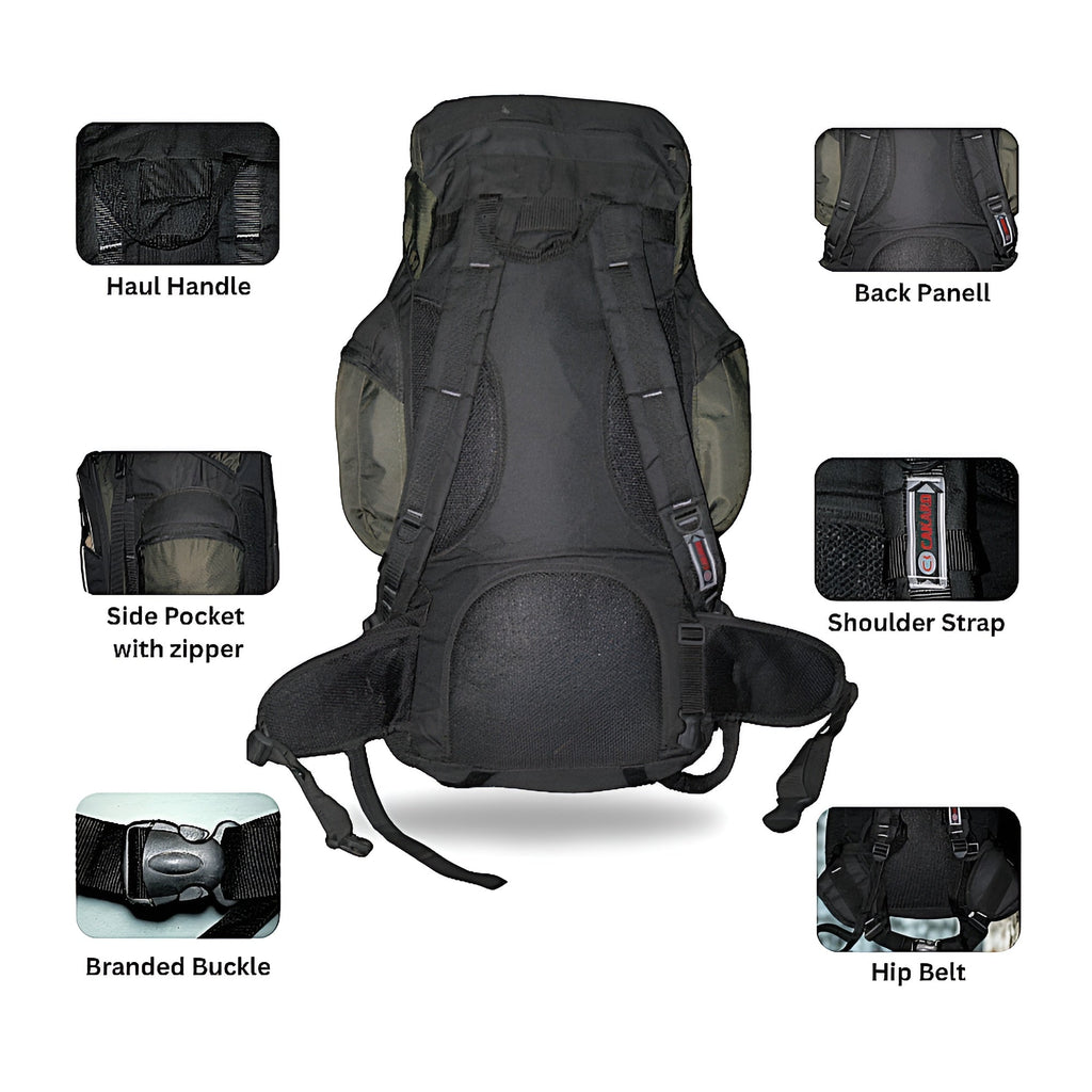 Mega Adventure Deal – 65L Hiking Bag + String Bag + Rain Coat | Save 700 with HikerMart