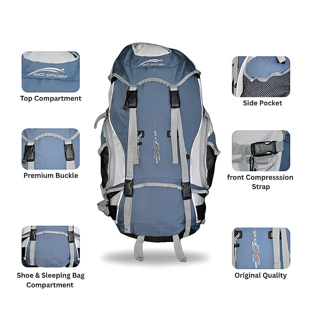 GO SPORT 55L Hiking Backpack – Durable, Lightweight & Adventure-Ready