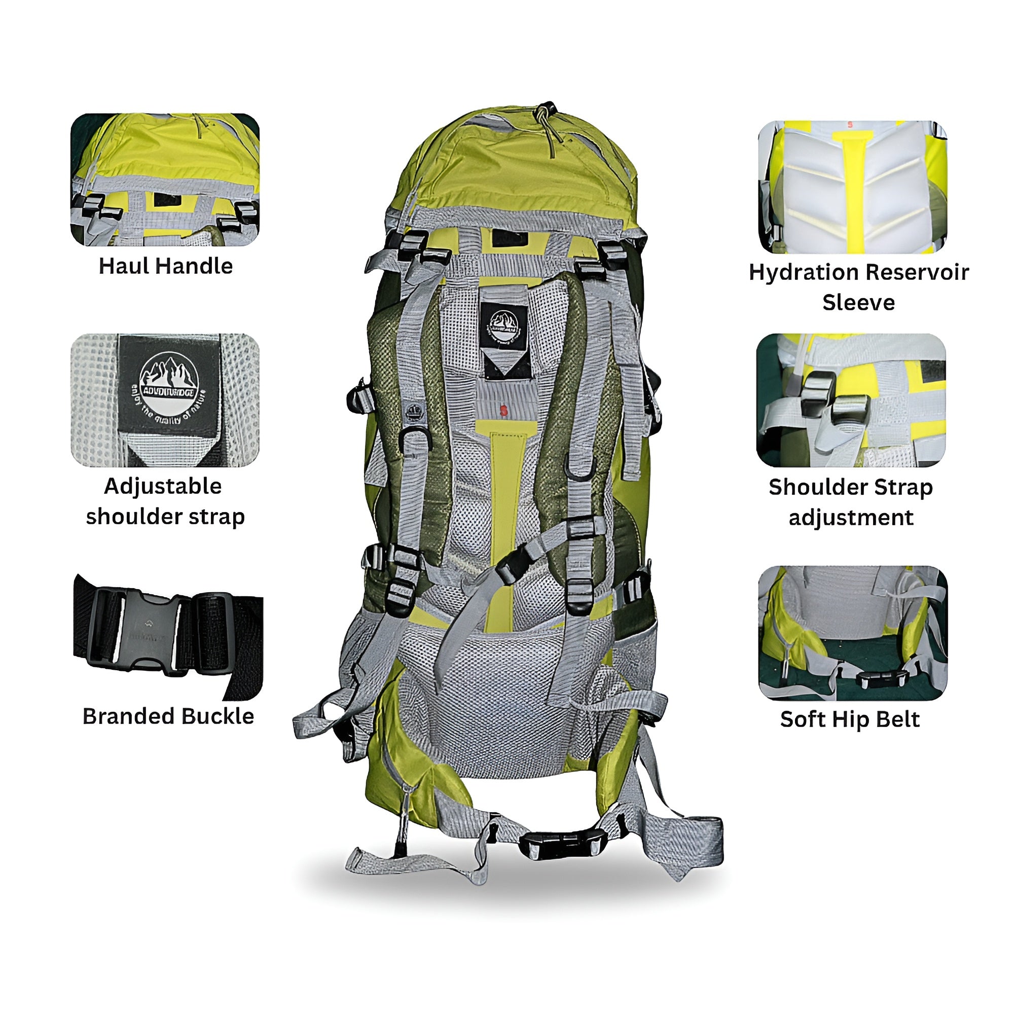 Adventureidge 70L Heavy Duty Outdoor Backpack – Hiking, Camping & Travel