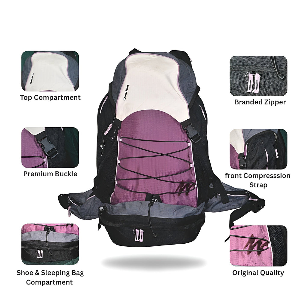 Quechua 50L – Compact Backpack for Running, Hiking & Travel