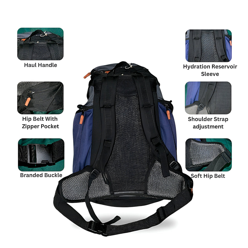 Imported Quechua 40L Heavy Duty Hiking Backpack – Camping, Trekking & Travel