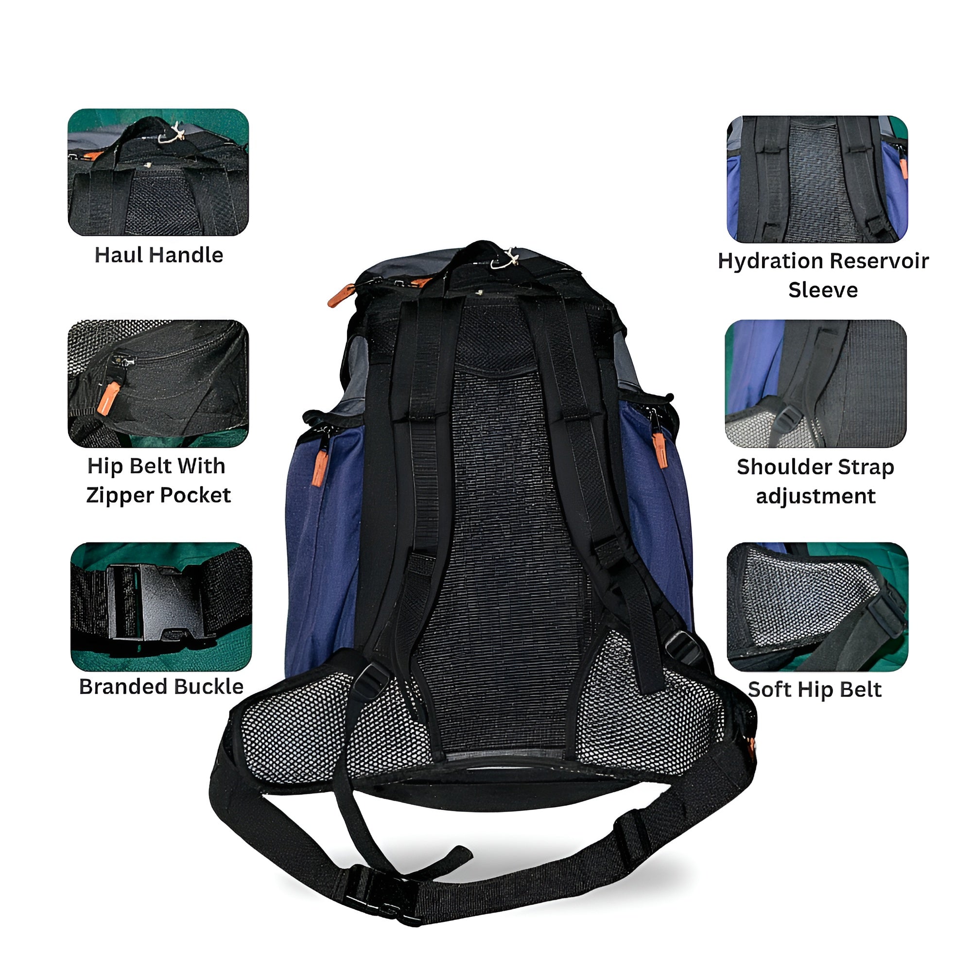 Imported Quechua 40L Heavy Duty Hiking Backpack – Camping, Trekking & Travel