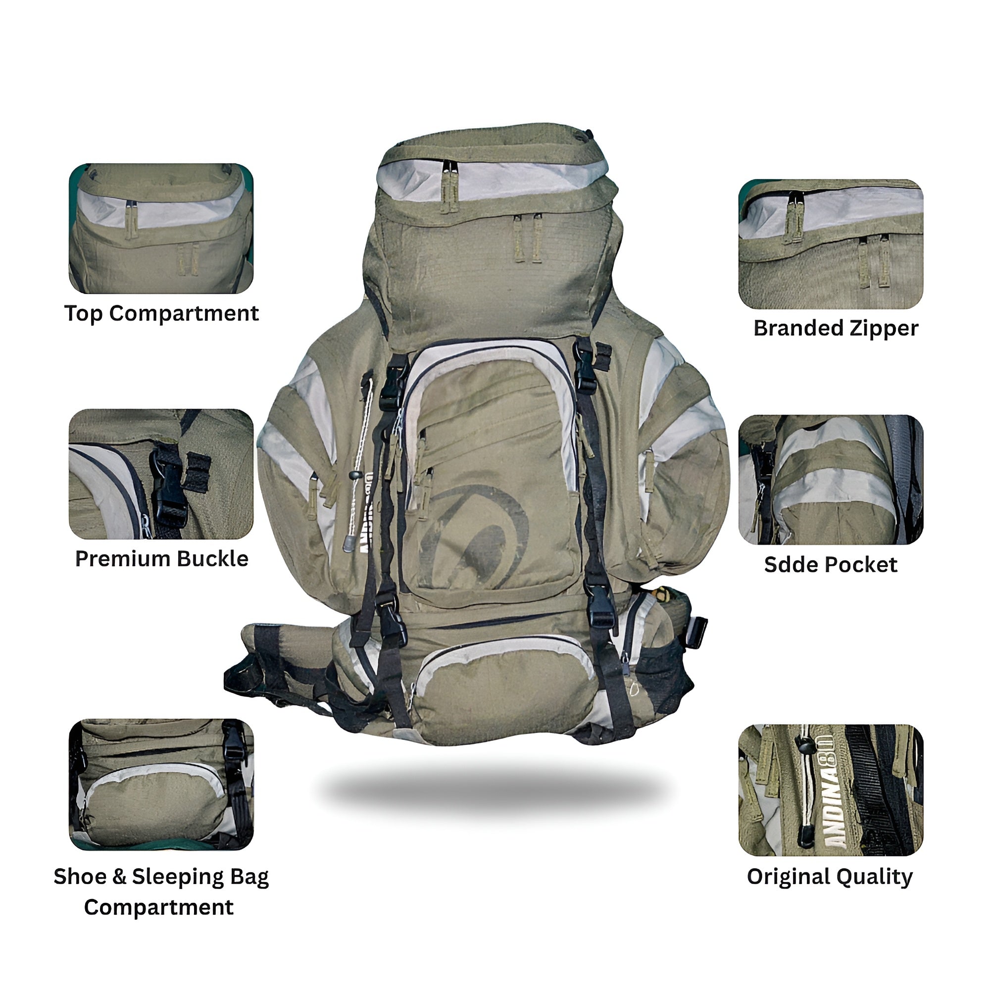 ANDINA 80L Backpack – Extra Pockets | Built for Big Adventures