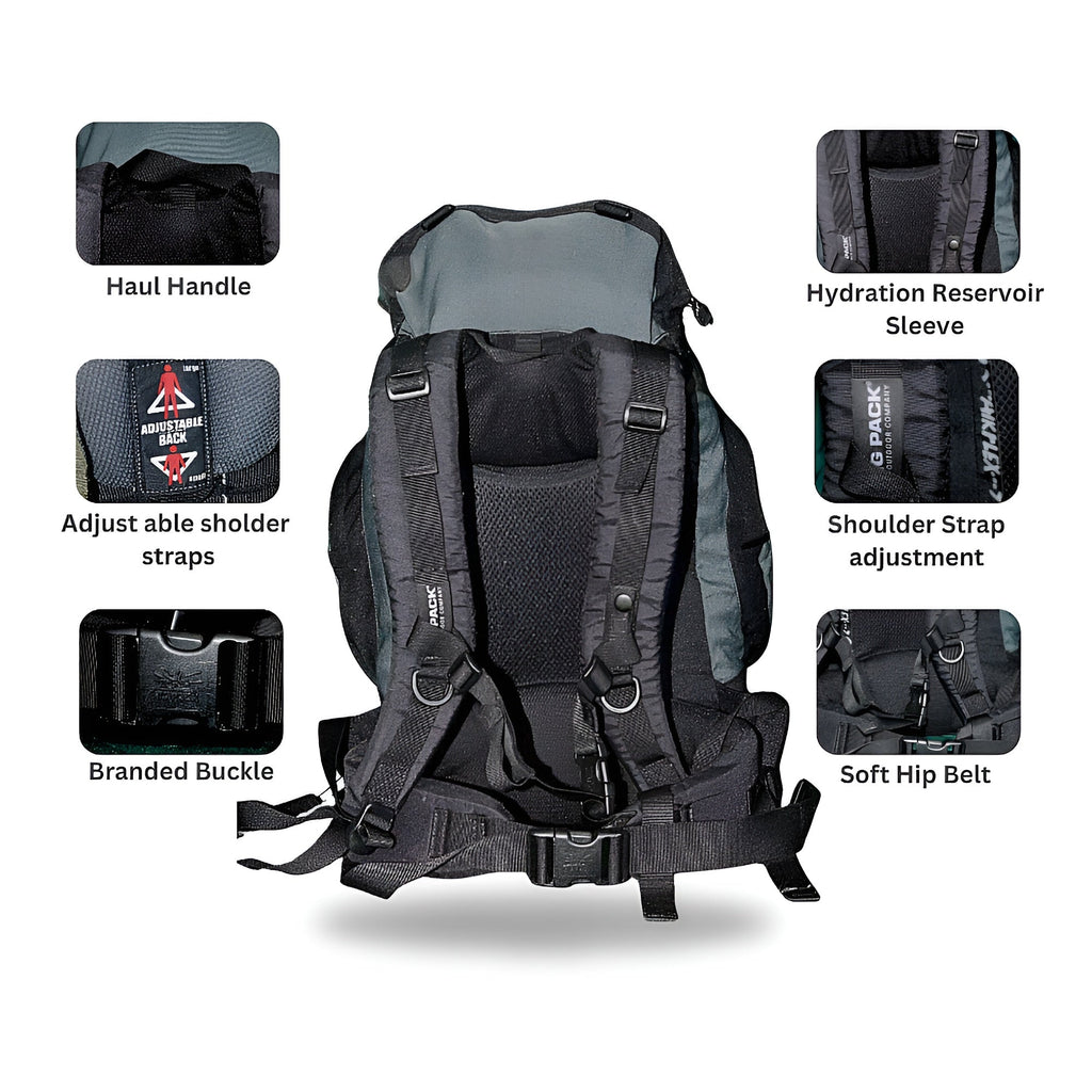 Imported BIGPACK 50L Heavy Duty Hiking Backpack