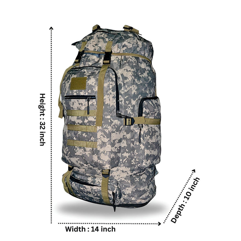 Imported Camouflage  80L Climb Bag Tactical Large Backpack for Outdoors Hiking Camping & Travel