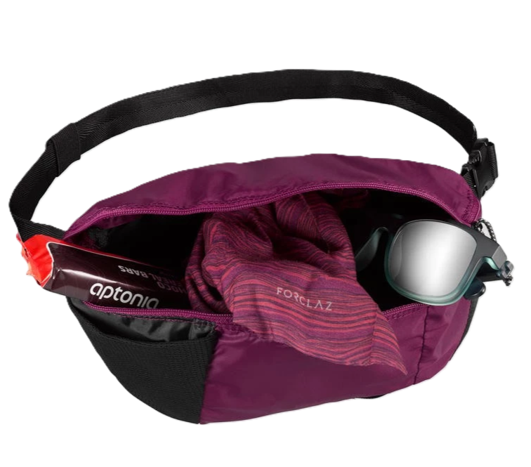 Compact 2L Trekking & Travel Waist Bag – Lightweight Foldable Bumbag TRAVEL 100