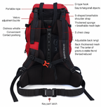 Quechua Forclaz 60L Trekking Backpack – Red/Black