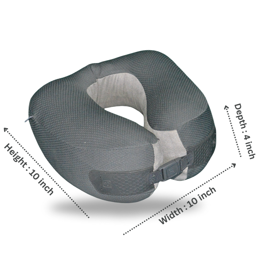 Go Travel Super Supportive Ergonomic Memory Foam Neck Pillow – Grey