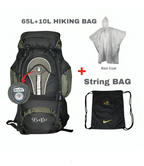 Mega Adventure Deal – 65L Hiking Bag + String Bag + Rain Coat | Save 700 with HikerMart