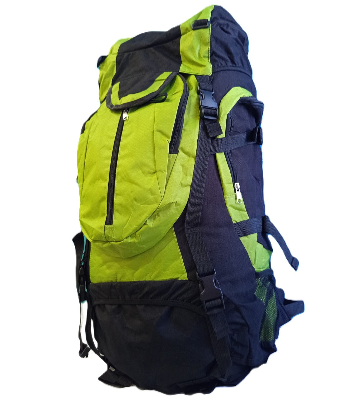 70L Trekking Backpack – Green/Black | Rugged & Spacious