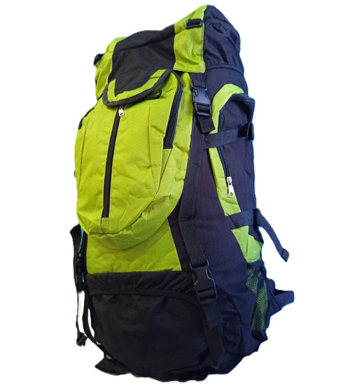 70L Trekking Backpack – Green/Black | Rugged & Spacious