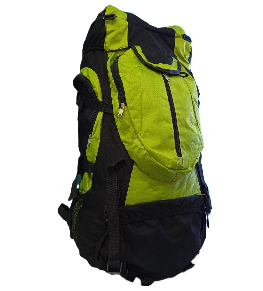 70L Trekking Backpack – Green/Black | Rugged & Spacious