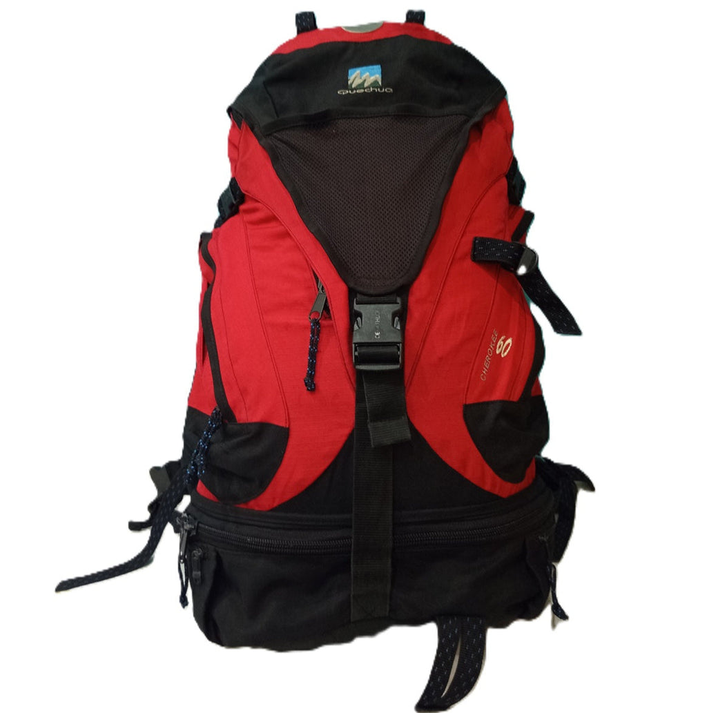 Quechua Forclaz 60L Trekking Backpack – Red/Black