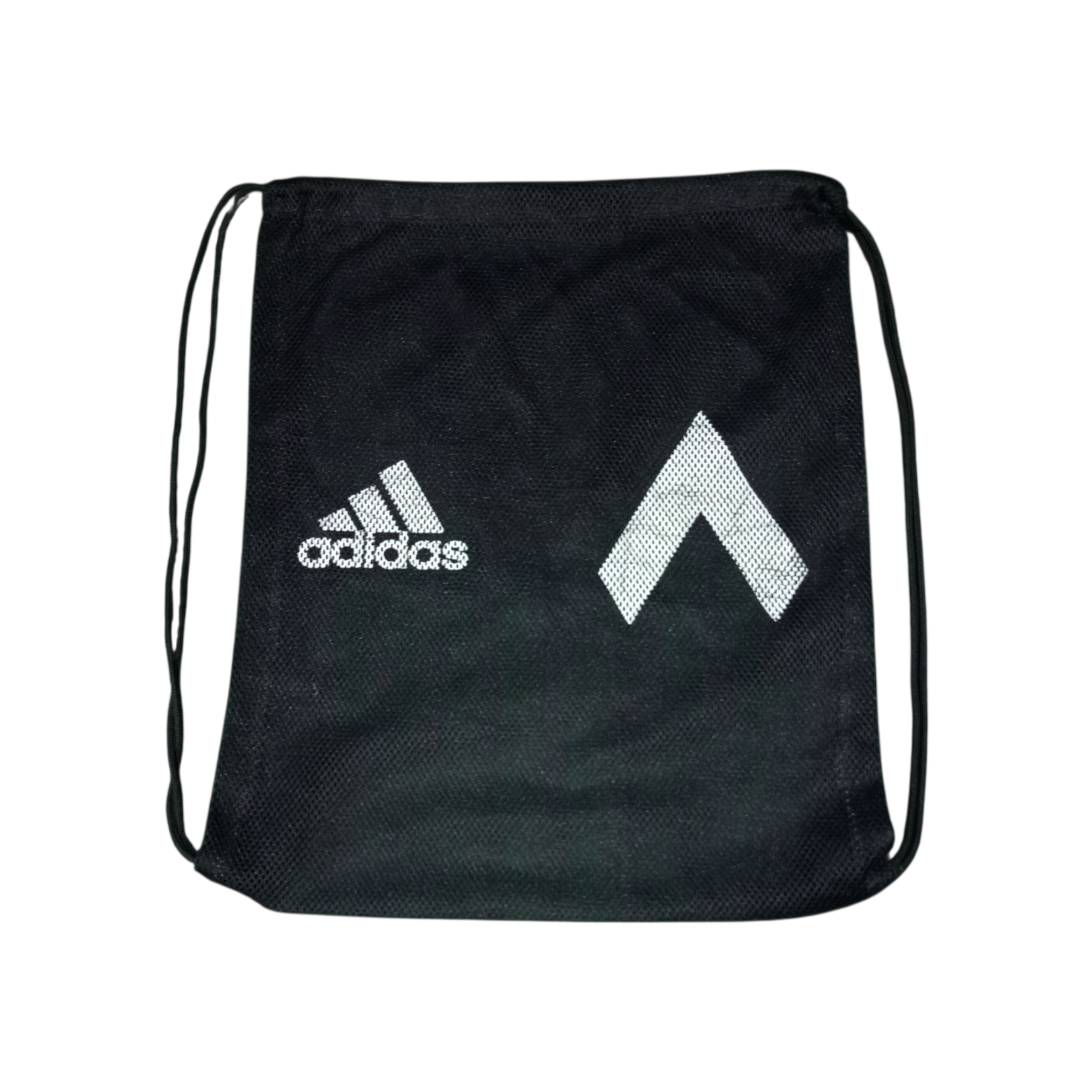 Adidas Drawstring Bag – black/white 14" x 18"