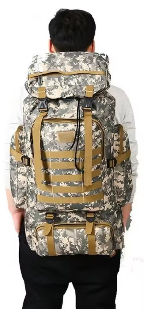 Imported Camouflage  80L Climb Bag Tactical Large Backpack for Outdoors Hiking Camping & Travel