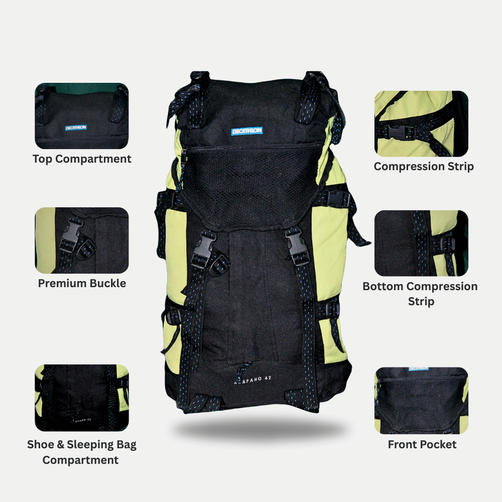 Decathlon 40L Compact Hiking Backpack – Lightweight, Durable & Adventure-Ready